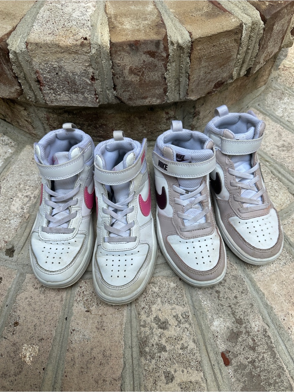 Nike Court Borough Mid 2 Kids Sneakers Bundle of 2 Size 12C